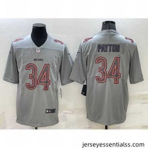 Chicago Bears 34 Walter Payton Grey Atmosphere Fashion Stitched Jersey