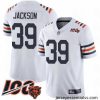 Chicago Bears 39 Eddie Jackson White 100th Season Limited Football Jersey