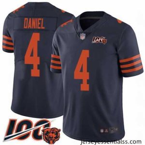 Chicago Bears 4 Chase Daniel Limited Navy Blue Rush Vapor Untouchable 100th Season Football Jersey
