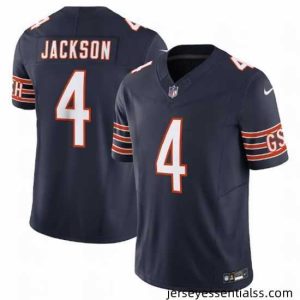 Chicago Bears 4 Eddie Jackson Navy 2023 F.U.S.E  Vapor Untouchable Limited Stitched Football Jersey
