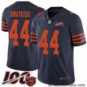Chicago Bears 44 Nick Kwiatkoski Limited Navy Blue Rush Vapor Untouchable 100th Season Football Jersey