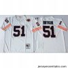 Chicago Bears 51 Dick Butkus White M&N Throwback Jersey