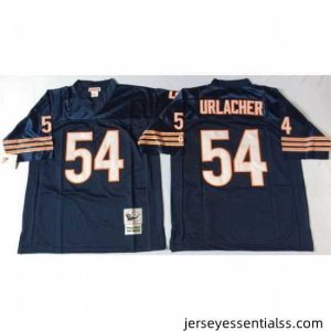 Chicago Bears 54 Brian Urlacher Navy M&N 1985 Throwback Jersey