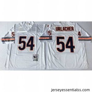 Chicago Bears 54 Brian Urlacher White M&N Road Throwback Jersey