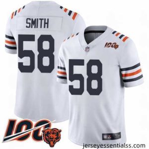 Chicago Bears 58 Roquan Smith White 100th Season Limited Football Jersey