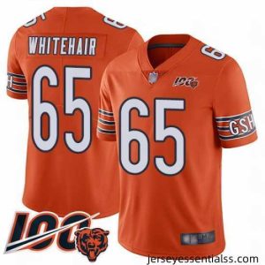 Chicago Bears 65 Cody Whitehair Orange Alternate 100th Season Limited Football Jersey