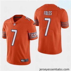 Chicago Bears  7 Nick Foles Vapor Untouchable Limited Orange Jersey