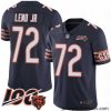 Chicago Bears 72 Charles Leno Navy Blue Team Color 100th Season Limited Football Jersey