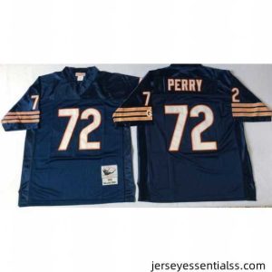 Chicago Bears 72 William Perry Navy M&N 1985 Throwback Jersey