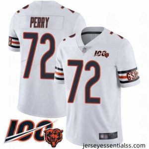 Chicago Bears 72 William Perry White Vapor Untouchable Limited Player 100th Season Football Jersey