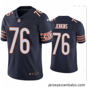 Chicago Bears 76 Teven Jenkins Navy Vapor untouchable Limited Stitched Jersey