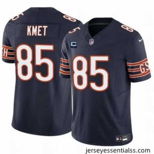 Chicago Bears 85 Cole Kmet Navy 2024 F.U.S.E  With 1 Star C Patch Vapor Untouchable Limited Stitched Football Jersey