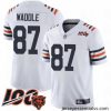 Chicago Bears 87 Tom Waddle White 100th Season Limited Football Jersey