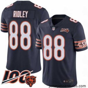 Chicago Bears 88 Riley Ridley Navy Blue Team Color 100th Season Limited Football Jersey