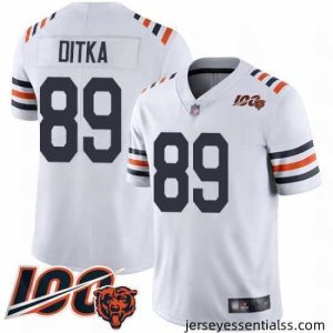 Chicago Bears 89 Mike Ditka White 100th Season Limited Football Jersey