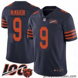 Chicago Bears 9 Jim McMahon Limited Navy Blue Rush Vapor Untouchable 100th Season Football Jersey