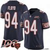 Chicago Bears 94 Leonard Floyd Navy Blue Team Color 100th Season Limited Football Jersey