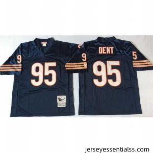 Chicago Bears 95 Richard Dent Navy M&N Throwback Jersey