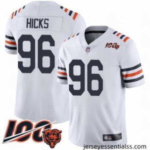 Chicago Bears 96 Akiem Hicks White 100th Season Limited Football Jersey