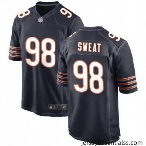 Chicago Bears 98 Montez Sweat Navy Stitched Game Football Jersey
