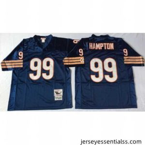 Chicago Bears 99 Dan Hampton Navy M&N 1985 Throwback Jersey