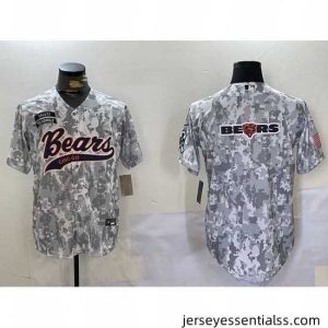 Chicago Bears Camo With Patch Cool Base Stitched Baseball Jersey 2