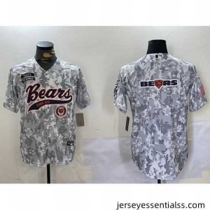 Chicago Bears Camo With Patch Cool Base Stitched Baseball Jersey