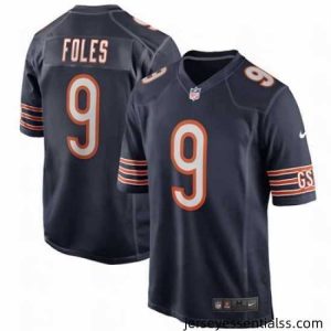 Chicago Bears Nick Foles  9 Navy Limited Jersey