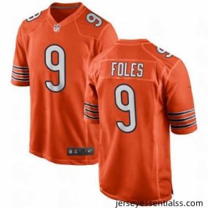 Chicago Bears Nick Foles  9 Orange Limited Jersey