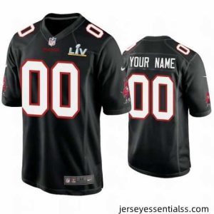 Custom Buccaneers Black Super Bowl Lv Game Fashion Jersey