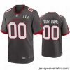 Custom Buccaneers Pewter Super Bowl Lv Game Jersey