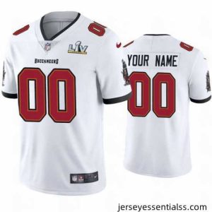 Custom Buccaneers White Super Bowl Lv Vapor Limited Jersey