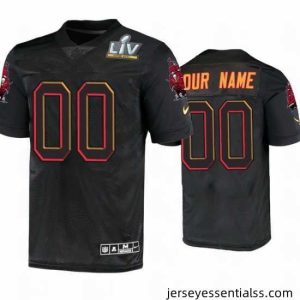 Custom Tampa Bay Buccaneers Black Super Bowl Lv Jersey