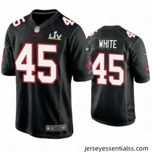 Devin White Buccaneers Black Super Bowl Lv Game Fashion Jersey