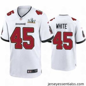 Devin White Buccaneers White Super Bowl Lv Game Jersey