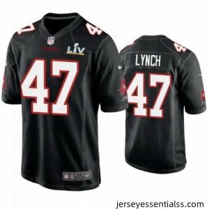 John Lynch Buccaneers Black Super Bowl Lv Game Fashion Jersey