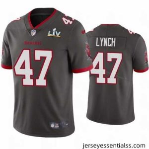 John Lynch Buccaneers Pewter Super Bowl Lv Vapor Limited Jersey
