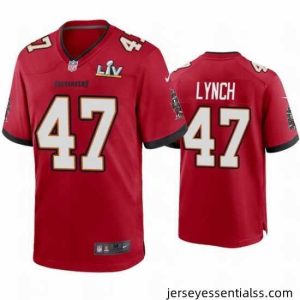John Lynch Buccaneers Red Super Bowl Lv Game Jersey