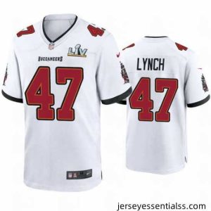 John Lynch Buccaneers White Super Bowl Lv Game Jersey
