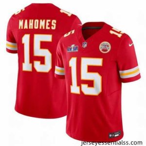 Kansas City Chiefs 15 Patrick Mahomes Red 2023 F.U.S.E  Vapor Untouchable Limited Stitched 2024 Super Bowl LVIII Jersey
