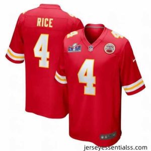 Kansas City Chiefs 4 Rashee Rice Red 2023 F.U.S.E  Vapor Untouchable Limited Stitched 2024 Super Bowl LVIII Jersey
