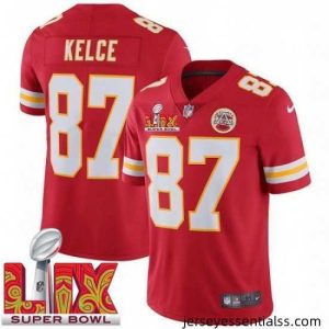 Kansas City Chiefs Travis Kelce #87 Red 2024 2025 Super Bowl LIX F.U.S.E Stitched Jersey