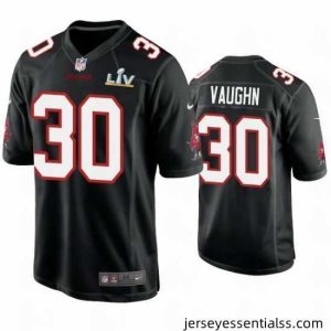 Ke'Shawn Vaughn Buccaneers Black Super Bowl Lv Game Fashion Jersey