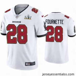 Leonard Fournette Buccaneers White Super Bowl Lv Vapor Limited Jersey