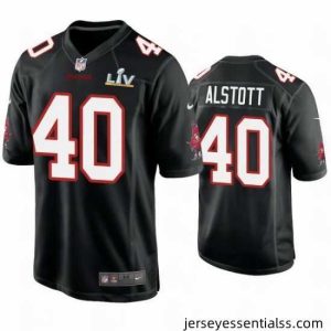 Mike Alstott Buccaneers Black Super Bowl Lv Game Fashion Jersey