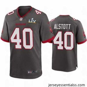 Mike Alstott Buccaneers Pewter Super Bowl Lv Game Jersey