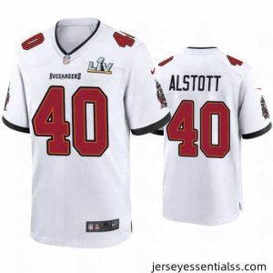 Mike Alstott Buccaneers White Super Bowl Lv Game Jersey