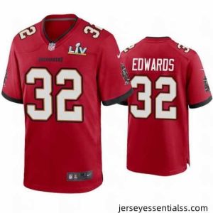 Mike Edwards Buccaneers Red Super Bowl Lv Game Jersey