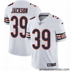 Nike Bears #39 Eddie Jackson White Stitched NFL Vapor Untouchable Limited Jersey
