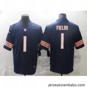 Nike Chicago Bears Justin Fields 1 Navy Vapor Limited Jersey